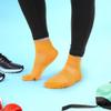 BambooMN Unisex Quarter Socks Made of Rayon from Bamboo - Orange Golden Creamsicle - 4 Pairs - Medium view 2