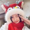 CHRISK National Fashion Lion Dragon Scarf and hat Three-piece Set Winter Warm Plush hat, Scarf and Gloves in one (Color : B-Yellow) view 3