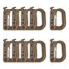 10 Pcs Multipurpose D-Ring Grimlock Locking Hanging Hook Tactical Link Snap Keychain for Molle Webbing view 1