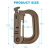 10 Pcs Multipurpose D-Ring Grimlock Locking Hanging Hook Tactical Link Snap Keychain for Molle Webbing view 2