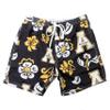 Wes and Willy NCAA Mens Floral Swim Trunks, Appalachian State Mountaineers, Black, XL view 1
