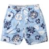 Wes and Willy NCAA Mens Floral Swim Trunks, North Carolina Tarheels, NC Blue, S view 1
