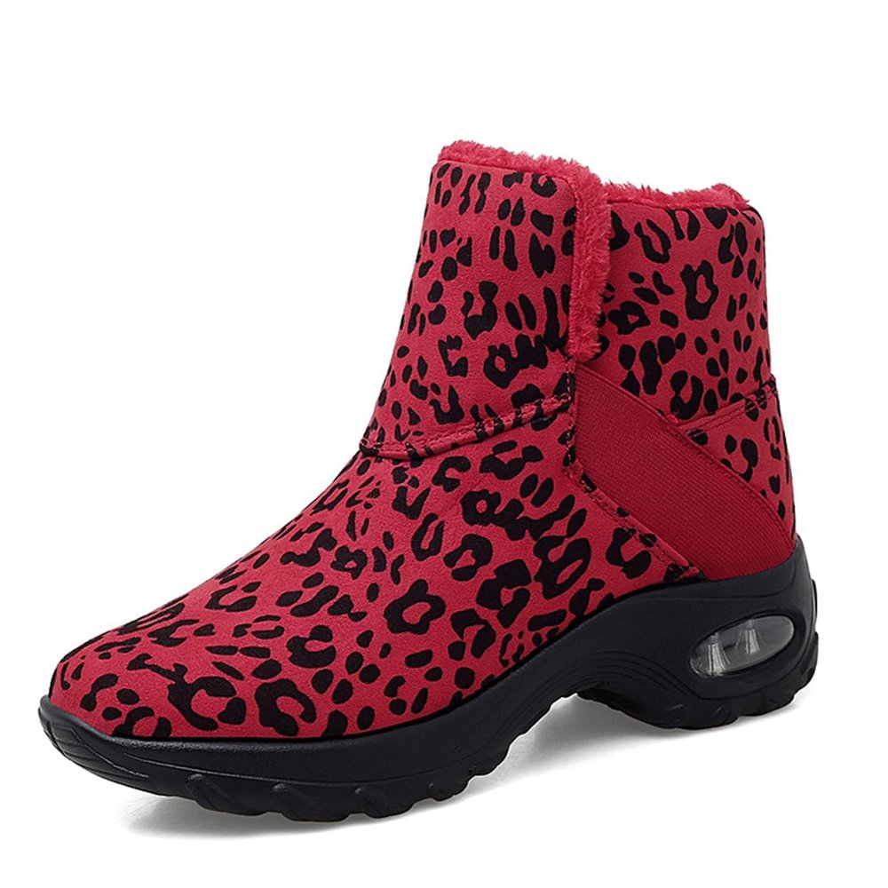 HINDOLA Winter Snow Boots for Women Faux Fur Waterproof Cold-Resistant Warm Boots Walking Hiking Booties Ladies Cozy Short Boots Outdoor
