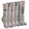 Dickies Women's Dri-Tech Fashion Moisture Control Crew Socks, Available in S-XL (5, 6, 12 Pairs), Grey Mountain (6 Pairs), Medium view 1