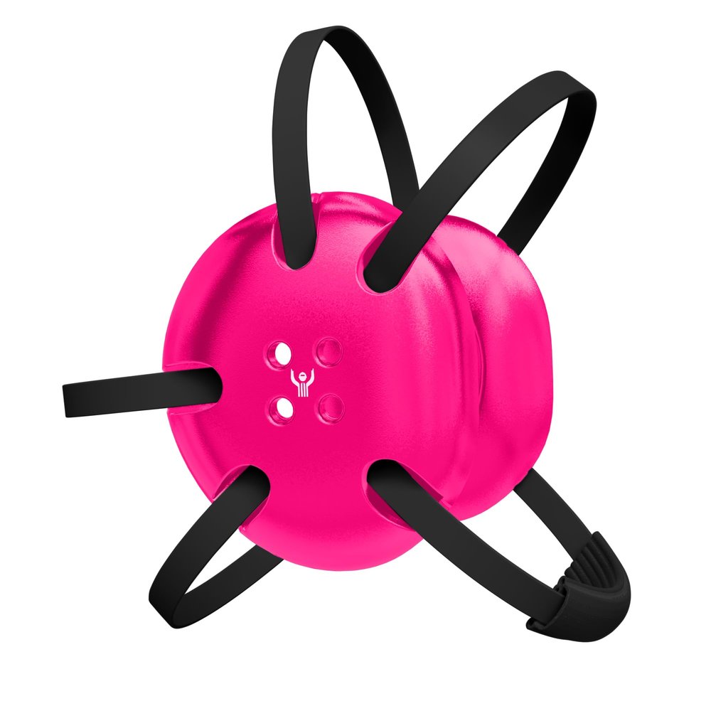 Great Call Athletics | Youth Classic Wrestling Headgear Earguard | Adult Grappling Head Gear | Adjustable Ear Guards Signature (Pink w/ Black Straps)