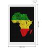 Africa Map Reggae Rasta Diamond Art Painting Kits Full Square Drill DIY Picture Art Crafts for Home Wall Decor 8"x12" view 2