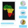 Africa Map Reggae Rasta Diamond Art Painting Kits Full Square Drill DIY Picture Art Crafts for Home Wall Decor 8"x12" view 3