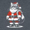 Small Heather Black Youth Santa Paws Funny Cat Christmas Santa Claus Gift Idea T-Shirt view 3