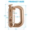 10 Pcs Multipurpose D-Ring Grimlock Locking Hanging Hook Tactical Link Snap Keychain for Molle Webbing view 2