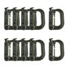 10 Pcs Multipurpose D-Ring Grimlock Locking Hanging Hook Tactical Link Snap Keychain for Molle Webbing view 1