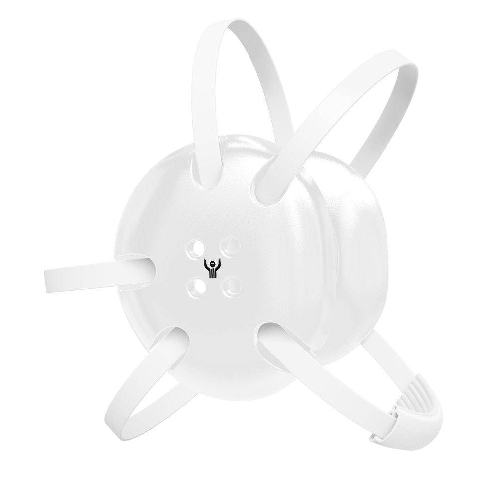Great Call Athletics | Youth Classic Wrestling Headgear Earguard | Adult Grappling Head Gear | Adjustable Ear Guards Signature (White w/ White Straps)
