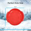 Superio Round Snow Sled, Heavy Duty Plastic Saucer Sled with Handles 24" Winter Snow Toys Fun, 3-Pack view 2