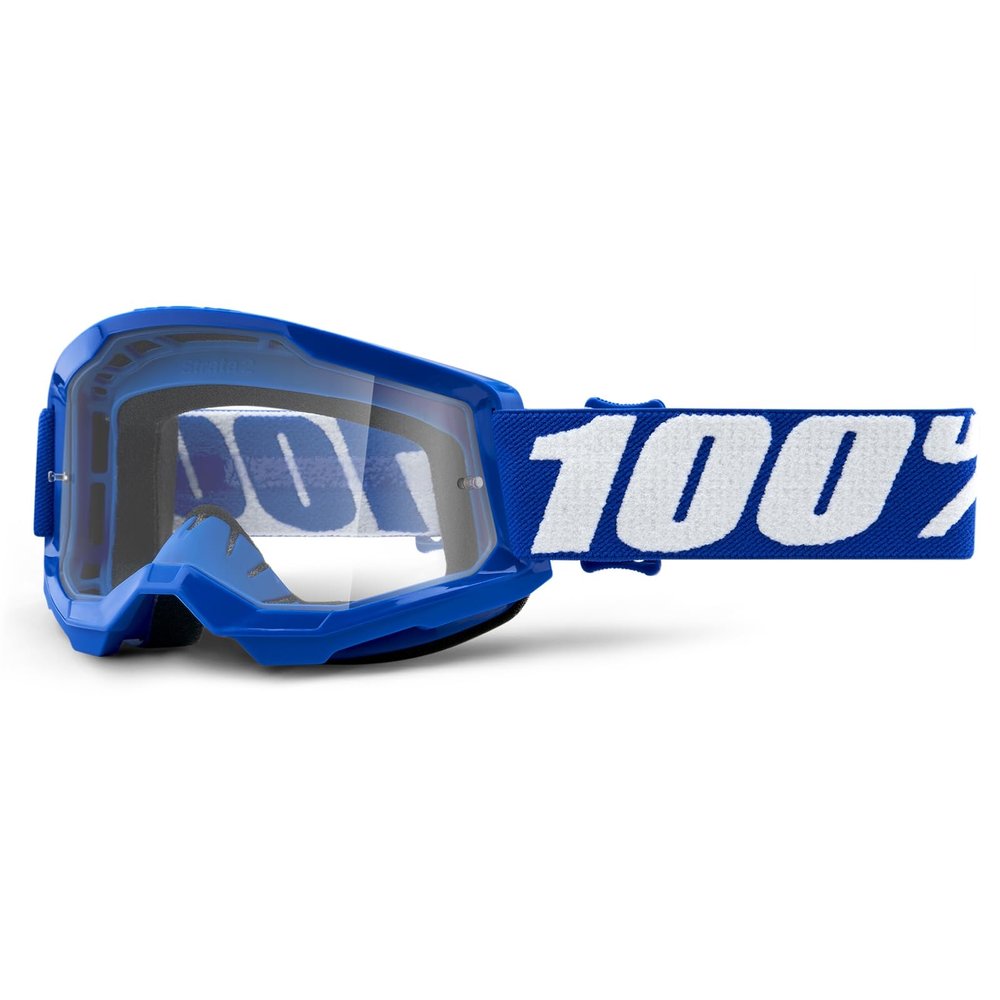 100% Strata 2 Clear Lens Youth Goggle - Kids' Blue/Clear Lens 2, One Size