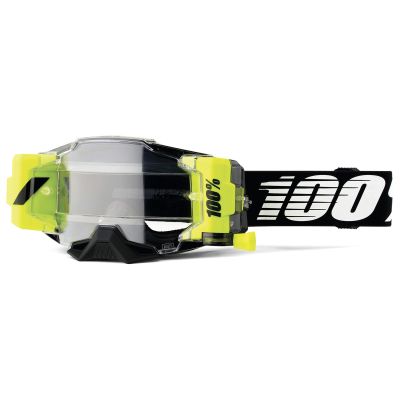 100% Armega Forecast Adult Off-Road Motorcycle Goggles - Black/Clear/One Size
