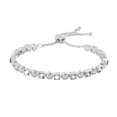 Alex and Ani Square Crystal Bolo Tennis Bracelet