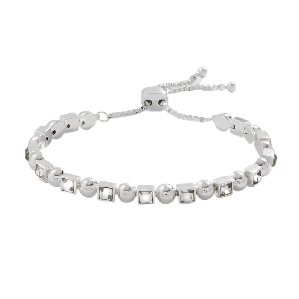 Alex and Ani Square Crystal Bolo Tennis Bracelet