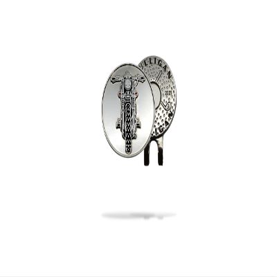 MULLIGAN HOOLIGAN Golf Ball Marker + Magnetic Hat Clip, Funny and Unique Golf Gift, Premium Quality, The Perfect for Your Favorite Golfer, Golf Accessories for Any Occasions (Motorcycle)