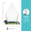 Baudville Custom Engraved Soft Crystal Trophy Award - Luminary - Tear Drop - Luminary (Soft Luminary Teardrop Quick) view 3