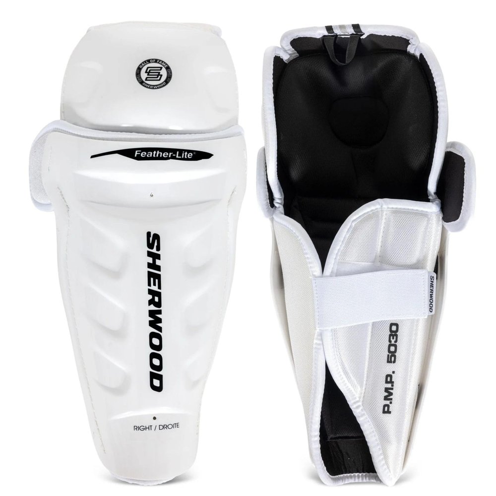 Sher-wood 5030 HOF Senior Hockey Shin Pad Guards (17 Inch)