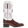 Vaccari Men's Brooks Genuine Mocha Smooth Ostrich A&M Aggies Embroidery Broad Square Toe Cowboy Boots - 9.5 D view 3