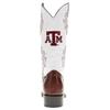 Vaccari Men's Brooks Genuine Mocha Smooth Ostrich A&M Aggies Embroidery Narrow Square Toe Cowboy Boots - 10 D view 4