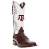 Vaccari Men's Brooks Genuine Mocha Smooth Ostrich A&M Aggies Embroidery Broad Square Toe Cowboy Boots - 9 D view 1