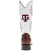 Vaccari Men's Brooks Genuine Mocha Smooth Ostrich A&M Aggies Embroidery Broad Square Toe Cowboy Boots - 9 D view 4