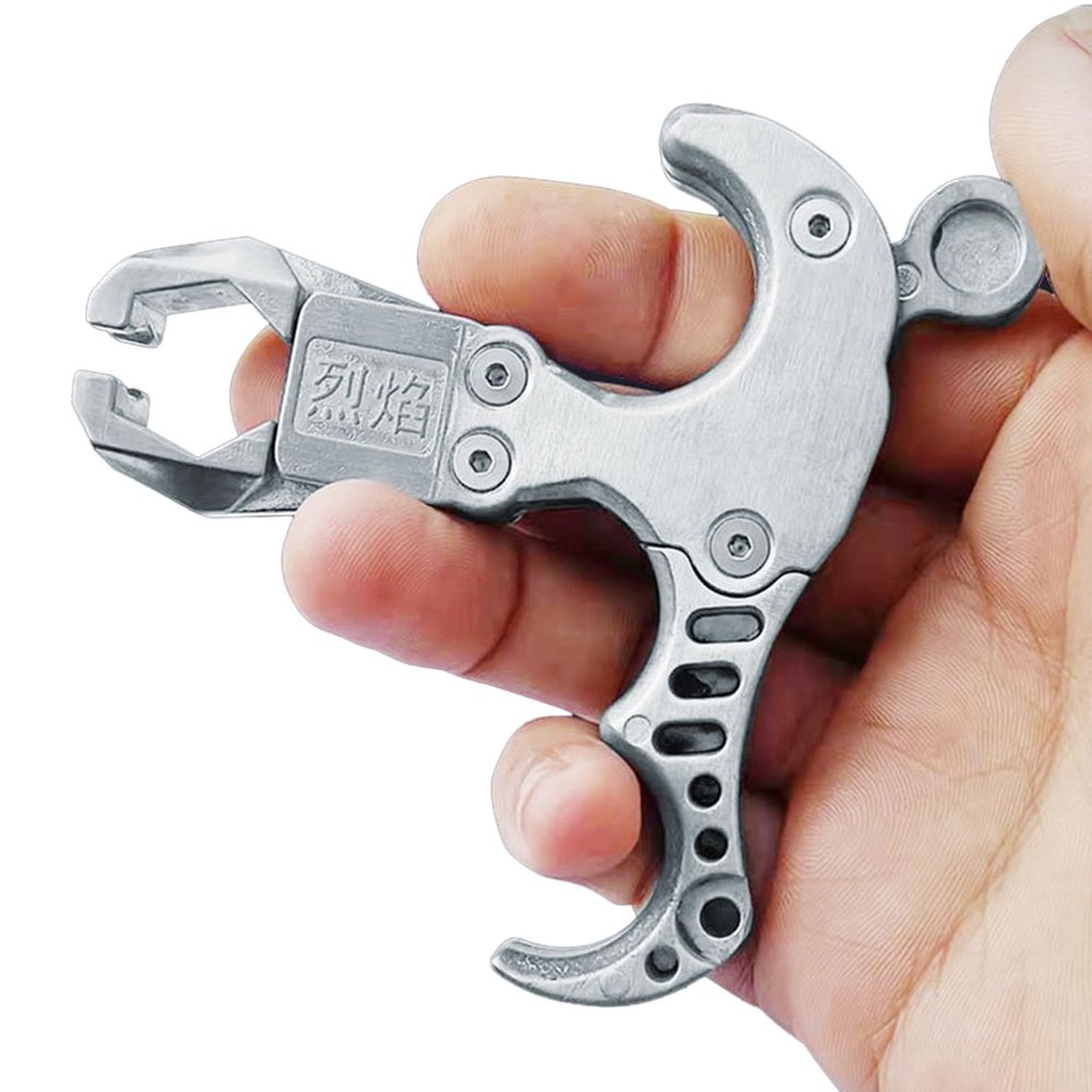 ljhnba Hand Held Bows Release Stainless Steel Compound Bows Thumb Bows Fishing Darts Slingshots Release Grip Shooting Fish Tool Hunting Equipment