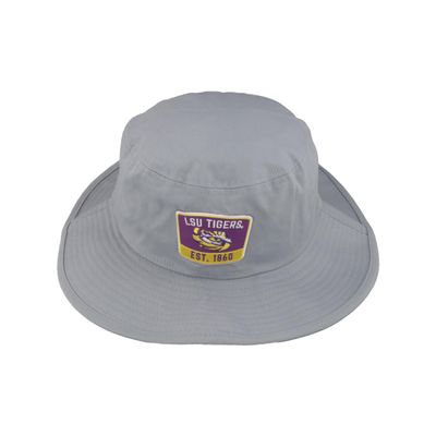 LSU Tigers NCAA Officially Licensed Bucket Hat Patch Gray Switchback