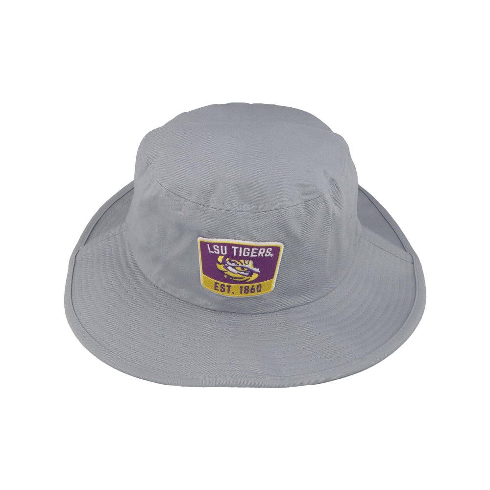 LSU Tigers NCAA Officially Licensed Bucket Hat Patch Gray Switchback
