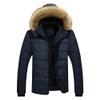 DGKaxiyaHM Men's Windproof Insulated Fleece Parka Jacket Warm Thicken Ski Coat With Hood Padded Slim Parka Outerwear (3X-Large,Blue)