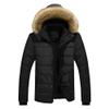 DGKaxiyaHM Men's Windproof Insulated Fleece Parka Jacket Warm Thicken Ski Coat With Hood Padded Slim Parka Outerwear (X-Large,Black) view 1