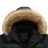 DGKaxiyaHM Men's Windproof Insulated Fleece Parka Jacket Warm Thicken Ski Coat With Hood Padded Slim Parka Outerwear (X-Large,Black) view 2