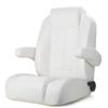 NESHULT Premium High Back Reclining Pontoon Captain's Chair Bucket Boat Seat with Removable Armrest,White view 1