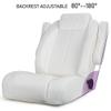 NESHULT Premium High Back Reclining Pontoon Captain's Chair Bucket Boat Seat with Removable Armrest,White view 3