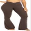 Sunzel Flare Leggings, Crossover Yoga Pants with Tummy Control, High-Waisted and Wide Leg, 34" Inseam, Seal Brown Large view 1
