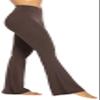 Sunzel Flare Leggings, Crossover Yoga Pants with Tummy Control, High-Waisted and Wide Leg, 34" Inseam, Seal Brown Large view 4