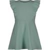 Calvin Klein Girls' Ribbed Flutter Trim Dress, Flutter Honeydew, 16 view 1