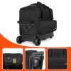 LARIPOP Dual Roller 2-Ball Bowling Bag, Featuring a Separate Large Shoe Compartment Capable of Accommodating Bowling Shoes, a 3-Section Telescopic Handle that Extends Up to 40" Designed for Travel. view 4