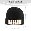 BTCOWZRV Knit Slouchy Beanie Hats for Men Women Cute Wines Bottle Warm Cozy Knitted Cuffed Cap Winter Thick Ski Cap view 2
