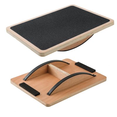 Non-Slip Wood Wobble Exercise Balance Board,up to 350 Ibs for Coordination Skills Obstacle Courses Sensory Toys for Kids and Adult,Professional Rocker Balance Board for Physical Therapy,Indoor or