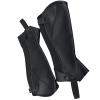 TerkCo Half Chaps Equestrian Women,Soft Leather Unisex Adult Black Pair,Zipper Up English Riding Half Chaps (XL) view 3