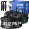 4 Pack 29 Inch Mountain Bike Tube 29 x 1.75 1.85 1.95 2.0 2.1 2.125 Schrader Valve 32mm, Butyl Rubber Bike Inner Tube view 1
