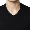 Men's Dress V Neck Sweater Long Sleeve Casual Slim Fit Knitted Pullover Men Soft Wool Solid Plain Sweaters Top (XX-Large,Black) view 3