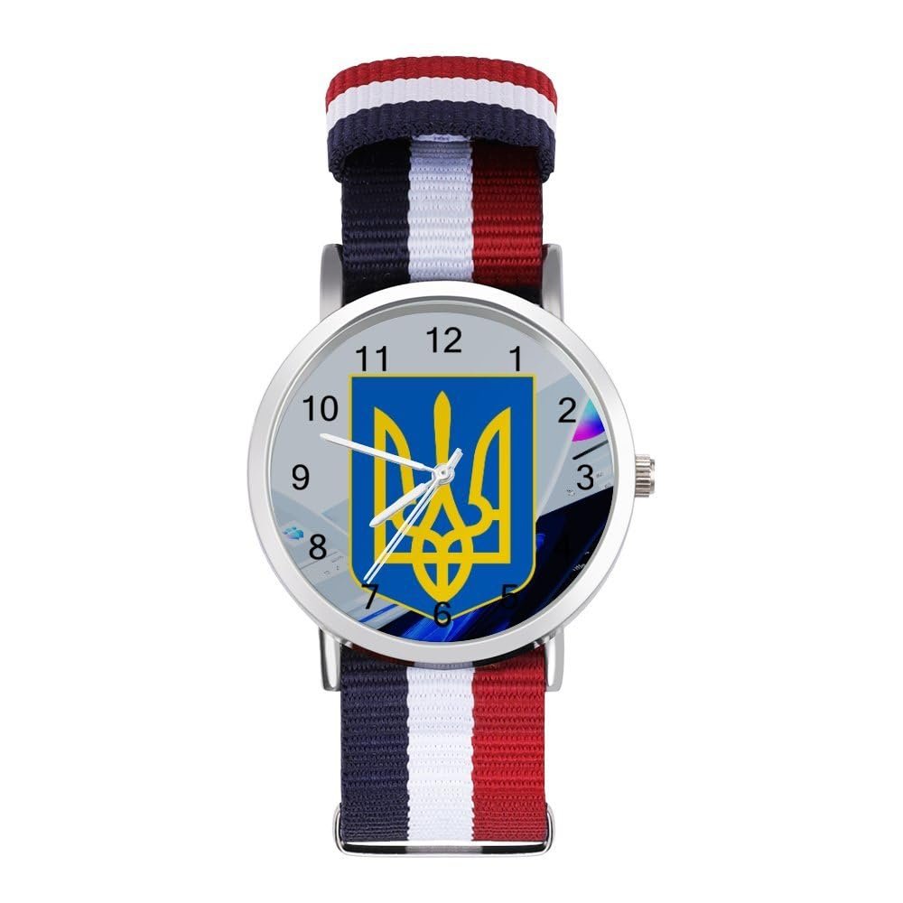 Vafogehu Ukraine Flag Wrist Watches,Men and Women Fashion Minimalist Watch
