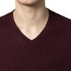 SWJGLITTR Men's Dress V Neck Sweater Long Sleeve Casual Slim Fit Knitted Pullover Men Soft Wool Solid Plain Sweaters Top (Medium,Wine Red) view 3