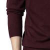 SWJGLITTR Men's Dress V Neck Sweater Long Sleeve Casual Slim Fit Knitted Pullover Men Soft Wool Solid Plain Sweaters Top (Medium,Wine Red) view 4