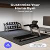 AIRHOP 0.56in Thick 48 Sq Ft Exercise Equipment Mats, 12 Tiles Upgraded Rubber Top with High Density EVA Foam, Large Interlocking Puzzle Gym Flooring for Home Gym, Heavy Weight Workout, 24 x 24in view 4