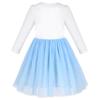 Girls Dress Blue Rainbow Butterfly Pleated Tulle Casual Long Sleeve Size 4 view 2
