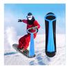 SepKus Slippery Racer, Lightweight Compact Foldable, Winter Fun Ski Skooter Sled, Cold Resistant Downhill Outdoor Winter Ski Scooter Snow Sled, Blue view 1